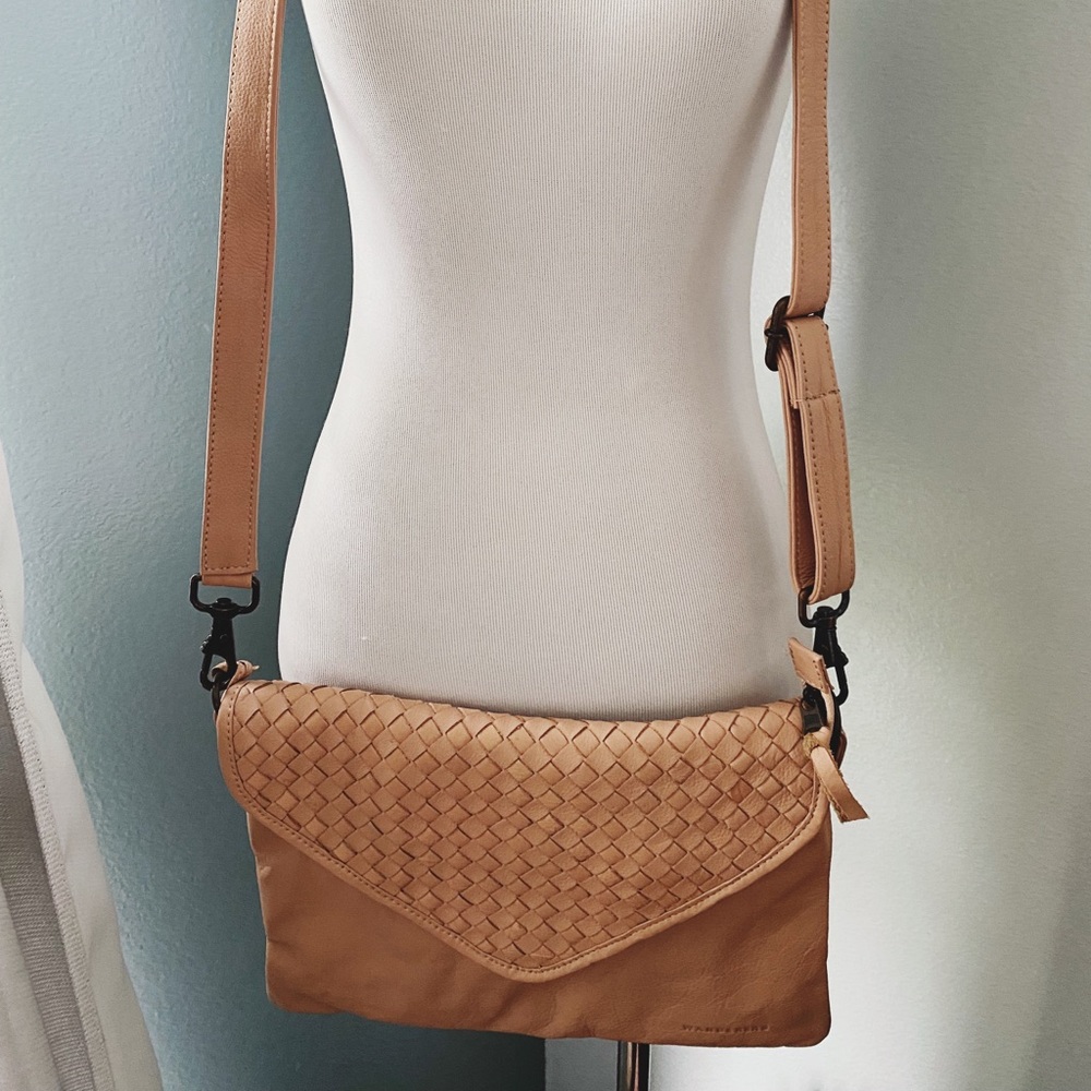 Blush Leather Clutch/Crossbody bag